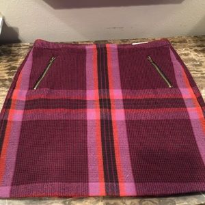 Plaid Wool Mini Skirt Size 10